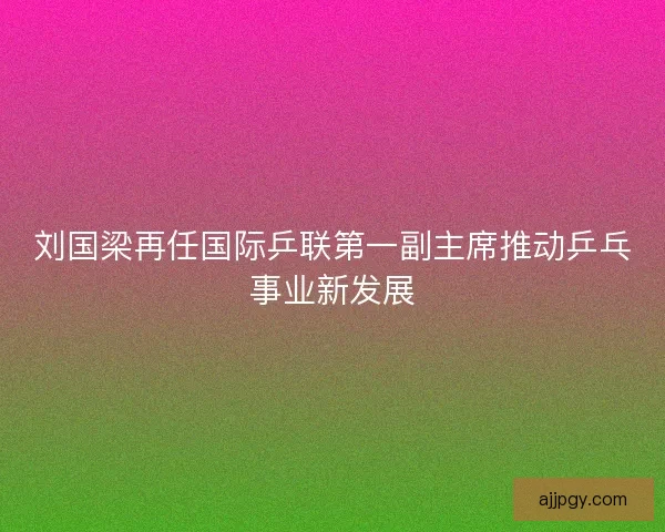 刘国梁再任国际乒联第一副主席推动乒乓事业新发展